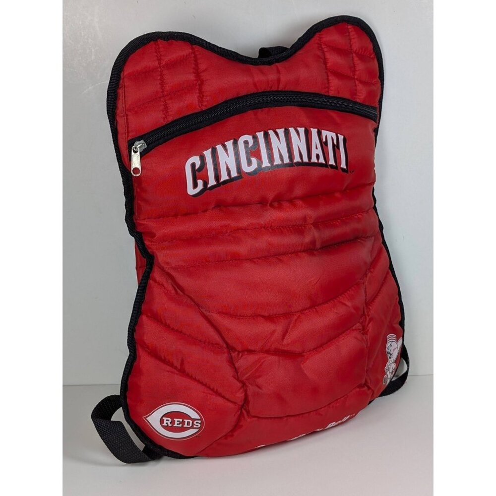 Cincinnati Reds MLB Baseball Red Catcher Chest Protector Idegy Kids Backpack Bag